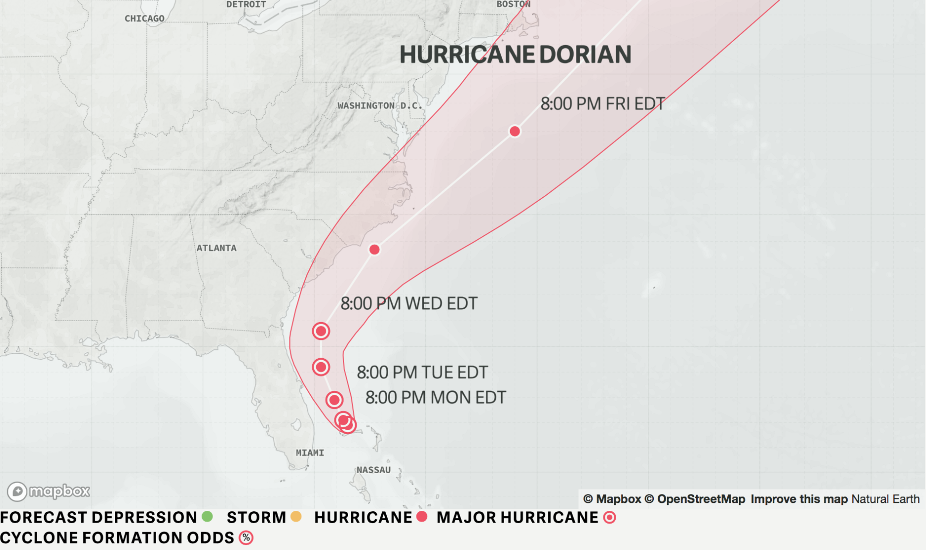 dorian 9/2 11 p.m. update